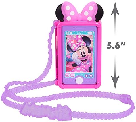 Disney Junior Minnie Mouse Chat with Me Pretend Play Cell Phone Set, Lights and Sounds, Officially Licensed Kids Toys for Ages 3 Up by Just Play