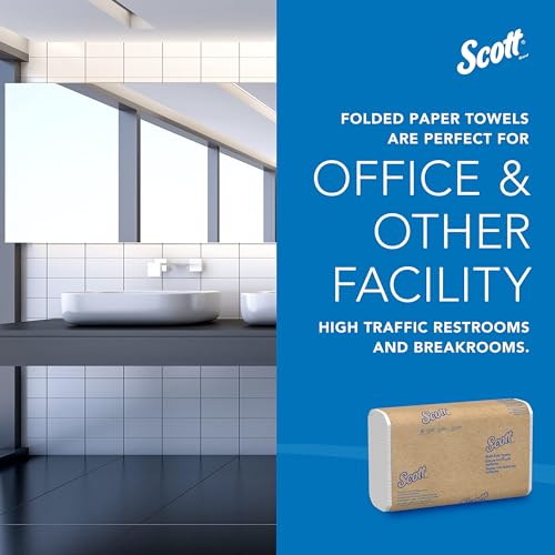 Scott® Multifold Paper Towels (01840), with Absorbency Pockets™, 9.2" x 9.4" sheets, White, Compact Case for Easy Storage, (250 Sheets/Pack, 16 Packs/Case, 4,000 Sheets/Case)