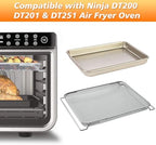 Air Fryer Basket for Ninja Air Fryer Oven, Replacement Air Fryer Tray Air Fryer Pans Air Fryer Accessories for Ninja DT201 Foodi 10-in-1 Smart XL Air Fry Oven Ninja Foodi Accessories