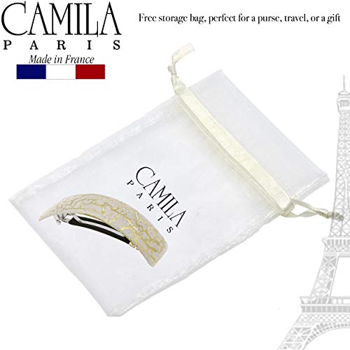 Camila Paris CP2553 French Hair Barrette Clip for Girls for Thick Curly Wavy Long Hair, Strong Hold Grip Hair Clips for Women, Automatic, No Slip Durable Styling Girls Hair Accessories, Made in France