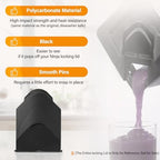 2Pcs Pour Spout Cover Replacement Compatible with Ninja Blender Lid 72oz, Replacement Lid Flap Spout Cover for Ninja Blender Pitcher Square Top, Black, Polycarbonate, BL660 BL740 BL770 BL780