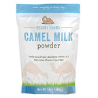 Desert Farms Organic Whole Camel Milk Powder Certified PALEO and KETO Allergen Free Non-GMO Easy to Mix Powder Milk - Excellent Replacement For Goat and Soy Milk - Packaged In The USA (400 Grams)