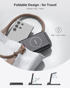 SwanScout Charging Station for Samsung S24 Ultra, SwanScout 703S, Wireless Charger for Samsung S24+/S24/S23 Ultra/S23/S22/Note 20, Galaxy Watch 6/6 Classic/5/4, Galaxy Buds 2 Pro/Pro (for Travel)