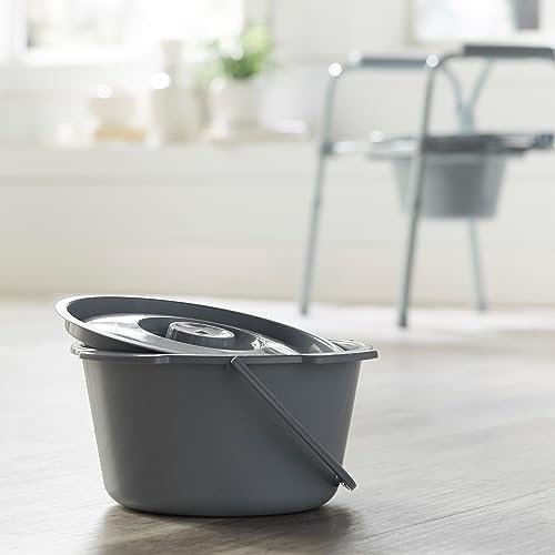 McKesson Commode Replacement Bucket with Handle and Lid, 7.5 qt, 1 Count