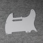 FLEOR 8 Hole TL Pickguard Scratch Plate with Pickguard Screws Set Fit USA/MX Standard TL Style Pickguard Replacement, 3Ply White