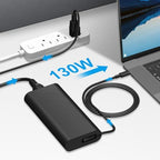 [2025 New] 130W USB C Type C Laptop Charger Replacement for Dell XPS 15 17 9575 9500 9510 9520 9530 9700, Precision 5530 2in1 5550 5570 3560 3550 3551, Latitude 7410 7310 7210 5420 5540 Power Cord