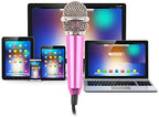 LOCOLO 4Pcs Mini Microphone with Omnidirectional Stereo Mic for Voice Recording, Portable Microphone Chatting and Singing Compatible with Smartphone