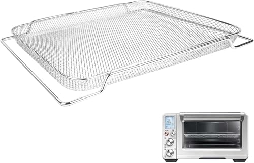 Air Fryer Basket for Breville Smart Oven Air Fryer Pro,Food Grade Steel Mesh Baskets Accessories Tray 16.5D x 11.8W x 0.5H inch, Stainless Steel Mesh Baskets Air Fryer Accessories