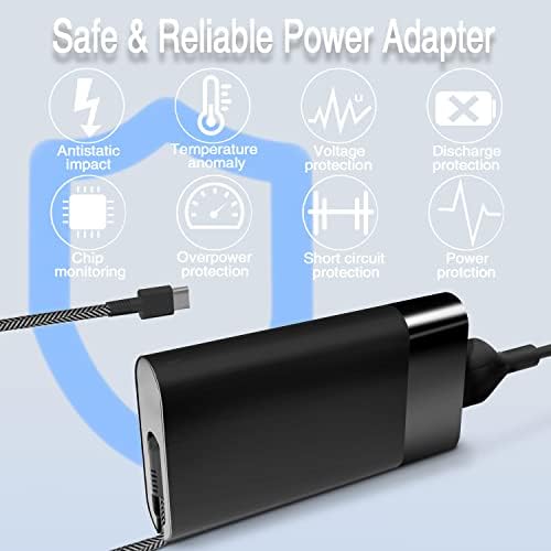 New Slim HP 65W USB C Laptop Charger Replacement for HP Spectre x360, Envy, Chromebook, Elitebook x360, Pavilion, Elite x2 Travel Type C Power Cord Ac Adapter