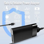 New Slim HP 65W USB C Laptop Charger Replacement for HP Spectre x360, Envy, Chromebook, Elitebook x360, Pavilion, Elite x2 Travel Type C Power Cord Ac Adapter