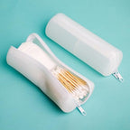 Cotton Round Swab Travel Case, 2 in 1 Portable Hair Accessories Organizer, Hair Tie Organizer, Hair Tie Holder, Bobby Pin Holder, Travel Qtips Case, Purse Organization, Floss Holder