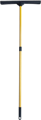 FURemover Heavy Duty Outdoor Pet Hair Remover Rubber Broom with Squeegee, Black and Yellow