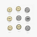 Cat Dog ID Tags Personalized 9 Corolla Styles Flower Wreath to Choose for Large Pets Collar Accessories Shiny Brass Copper Engraved Custom on Both Side