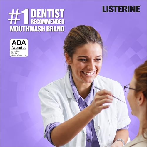 Listerine Total Care Anticavity Fluoride Mouthwash, Kills 99.9% of Germs That Cause Bad Breath and Prevents Cavities, Fresh Mint Flavor, 1L (Pack of 2)