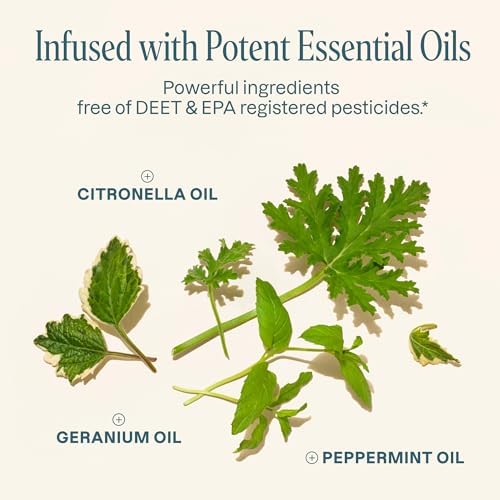Cliganic Mosquito Repellent Pack (1 Clip + 2 Refill Pellets) - Natural DEET-Free, Essential Oil Infused