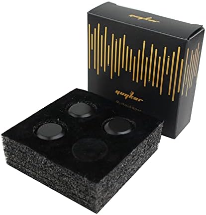 Guyker 3Pcs Brass Potentiometer Control Knobs with 6mm(0.24”) Dia. Shaft Pot - High Grade Knurled Volume Tuning Audio Knob Replacement for Electric Guitar or Precision Bass - CNC Machined(Black)
