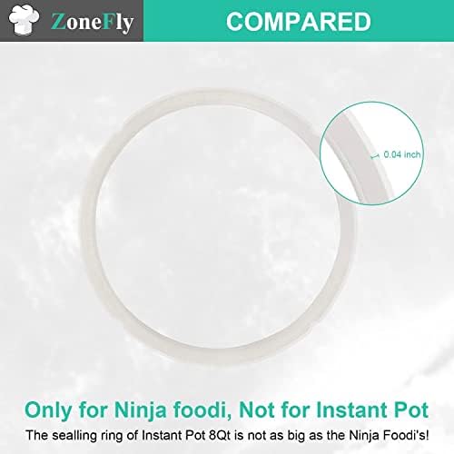 Original Sealing Ring Compatible with Ninja Foodi 6.5 Quart and 8 Quart Pressure Cooker Silicone Replacement Gasket for Ninja Foodi Air Fryer - 2 Packs