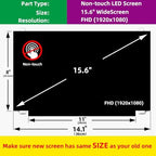 15.6'' Non-Touch 30Pin Replacement Screen Compatible with B156HAN01.1 -HW:0B/1A/3A/5A, B156HAN06.0 -HW0A/2A/1A, B156HAN06.3-0A/0B/4A/NA, FHD 1920x1080, IPS, w/Bracket Display Panel