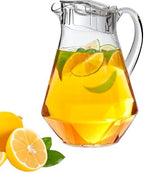 Amazing Abby - Sparkly - Plastic Pitcher (64 oz, 2 Quart), Clear Water Pitcher with Lid, Fridge Jug, BPA-Free, Shatter-Proof, Great for Iced Tea, Sangria, Lemonade, Juice, Milk, and More
