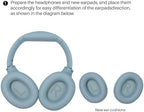 TOZO HT2 Hybrid Active Noise Cancelling Headphones, Wireless Over Ear Bluetooth Headphones+HT2 Replacement Ear Pads Blue