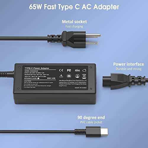 65W 45W USB C Laptop Charger Universal Chromebook Charger Replacement for Hp,Lenovo,Dell.Acer,Asus,Samsung,Google Chromebook Charger Type c