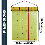 W4W Giant Sticky Fly Trap Roll - MAX Strength - Outdoor/Indoor - Non Toxic - for Flies and Other Bugs (2 Pack- Contains 2 Giant Fly Rolls)
