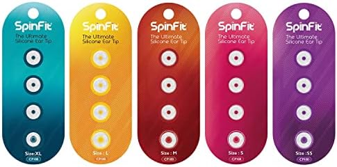 SpinFit CP100 for IEM - L - Patented Silicone Eartips for Replacement, Secure Fit and Supreme Comfort (2 Pairs) (for Nozzle Diameter from 4.5-5mm)