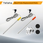 Yetaha Grill Thermometer, Meat Probe Replacement Parts, Fits Oklahoma Joe's, Z Grills, Cuisinart Wood Pellet Grill and Smoker