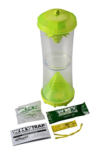 RESCUE! WHY Trap for Wasps, Hornets, & Yellowjackets – Hanging Outdoor Trap - 2 Traps