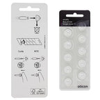 Genuine Oticon Hearing Aid Domes MiniFit Single Vent Bass 8mm (0.31 inches - Medium), Oticon Branded OEM Denmark Replacements, Authentic Accessories for Optimal Performance - 3 Pack / 30 Domes Total