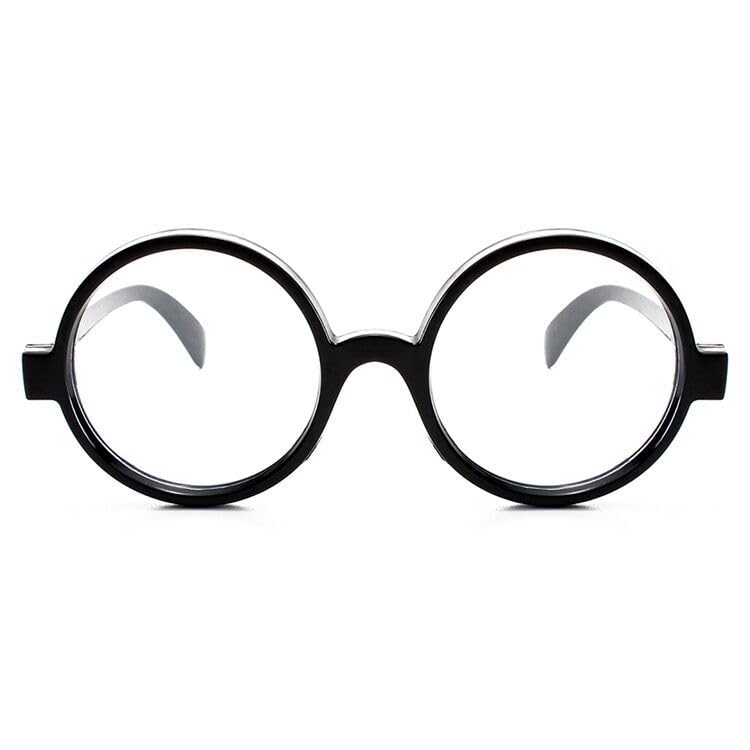 JANEMO Wizard Glasses，Round Wire Glasses for Halloween Party,Kids Halloween Accessories,Wizard Costume Cosplay for Adults, Men (Plastic)