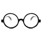 JANEMO Wizard Glasses，Round Wire Glasses for Halloween Party,Kids Halloween Accessories,Wizard Costume Cosplay for Adults, Men (Plastic)