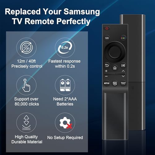 for Samsung TV Remote Control Replacement - Universal Smart Remote Compatible with All Samsung Smart TVs (2010-2024 Models) QLED UHD 8K 4K HDR LED Curved LCD Frame TV