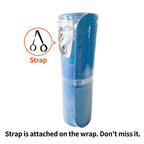 Amazon Basics Extra Thick Exercise Yoga Gym Floor Mat with Carrying Strap, 74 x 24 x .5 Inches, Blue
