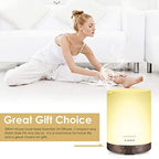 URPOWER 2nd Gen 300ml Aroma Essential Oil Diffuser Night Light Ultrasonic Air Cool Mist Humidifier with AUTO Shut Off and 6-7 Hours Continuous Diffusing and 4 Timer Settings for Home Office Yoga Spa