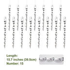 OFFO Large Bird Deterrent Scarer Rods 15.7 Inches Reflective Bird Repellent Device Outdoor Bird Scarer to Keep Pigeon and Woodpecker Away from Garden or Yard, Silver (15 Pcs)
