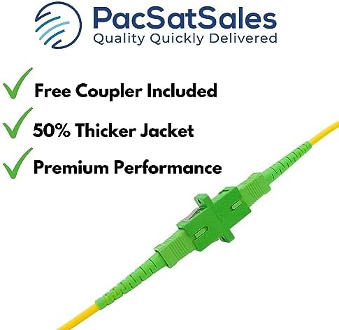 3M / 10ft SC/APC Fiber Optic Internet Cable - Simplex - Single Mode Cable & Connector - Replacement Fiber Internet Cable or Optical Extension for Residential Networks