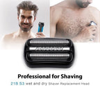 21B S3 Wet and Dry Replacement Head for Braun All Series 3 Electric Shavers 3040s 300s 310s 3080s Models, Compatible with Braun Shaver Part 21B, for 21b Foil & Cutters Razor Accessories.