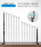 Universal TV Stand, Table Top TV Stand Base Replacement for Most 37 to 86 Inch LCD LED TVs, 7 Height Adjustable TV Legs with Cable Management Hold up to 150lbs, Max VESA 800x600mm, Black AX10TB01