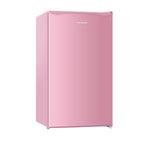 BANGSON Mini Fridge with Freezer, 3.2Cu.Ft, Single Door Small Refrigerator, Energy-efficient, Low Noise, Mini fridge for Bedroom Dorm and Office, Pink