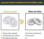 Premium Replacement Ear Pads Compatible for Bose QC35 & QC35ii Over-Ear Headphones Made by GEVO- Comfortable Adaptive Memory Foam and Extra Durable Earpads Kit for Bose QuietComfort 35 &35ii(White)