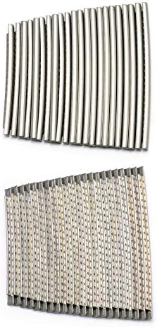 Holmer Guitar Fret Wires 2.7mm 24 Frets Stainless Steel Fretwire Compatible with Fender Gibson Electric or Acoustic Guitar Fingerboard Replacement. Chrome