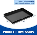 SafBbcue Griddle Plate for Ninja GR101 Sizzle Smokeless Indoor Grill, 14" Nonstick Plate for GR100 Series Accessories, Flat Top Countertop Electric Grill
