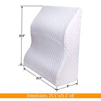 Aeris Wedge Pillow for Sleeping -Post Surgery Pillow -Unique Curved Design -Memory Foam- Incline Pillow for Elevation,Pregnancy,Reading,Back & Knee Support,Breathing –,Washable Cover