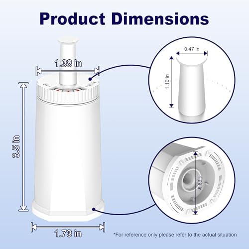 Replacement Water Filter for Breville Espresso Machine Barista Touch BES880, Barista Pro BES878, Oracle Touch BES990, Oracle BES980, Dual Boiler BES920 Bambino ClaroSwiss Sage, 2 Pack