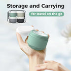Travel Containers for Toiletries, Silicone Cream Jars TSA Approved 2.5oz Travel Size Containers with Toiletry Bag, Wide Mouth Leak-proof Travel Accessories with Lid for Cosmetic Cream