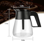 10 Cup Ninja Coffee Pot Replacement for CM401 Ninja Coffee Maker, Glass Carafe with Lid Compatible with Ninja CF090 CF092 CM300 CM400 CM401 ect.