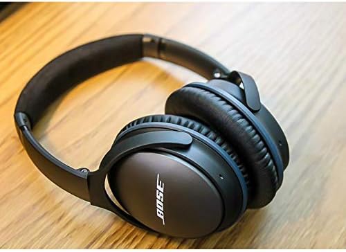 Link Dream Ear Pads for Bose Quiet Comfort 35 Soft Protein Leather Replacement Earpads Ear Cushions Ear Pad for Bose QC 35/25 / 15 QC2 / Ae2 / Ae2i / Ae2W / Sound Link/Sound True (Black)