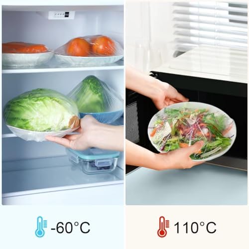 100pcs Plastic Bowl Covers Bread Proofing, Length 16.5" Diameters 10.5" Fits bowls under 10", Shower Caps Sourdough Bread Baking Supplies accessories, Sourdough Proofing Covers, BPA Free, Food Grade