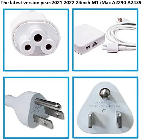 WESAPPINC Replacement Extension Cable 143W Power Adapter Cable for Apple iMac 24inch M1 Power Supply Cord 2021 2022